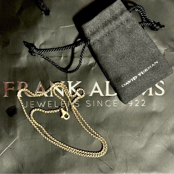 David Yurman 18K Yellow Gold 2.5 mm Box Chain - 22 inches - Picture 2 of 5